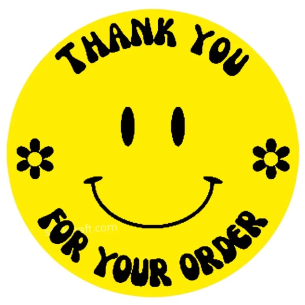 100 Thank You Stickers for your order 2in round Shipping Supplies NWT poshmark